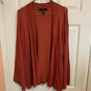 Wide sleeve burnt orange cardigan